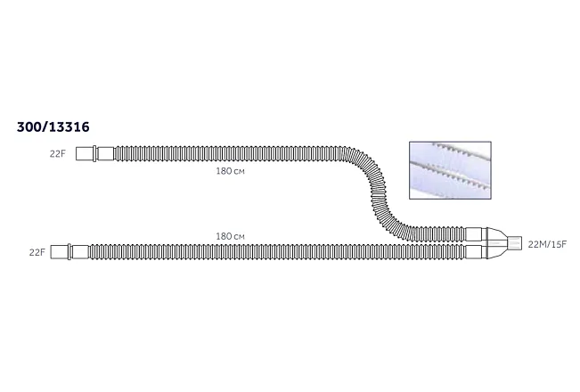 300/13316 Контур дыхательный, анестезиологический